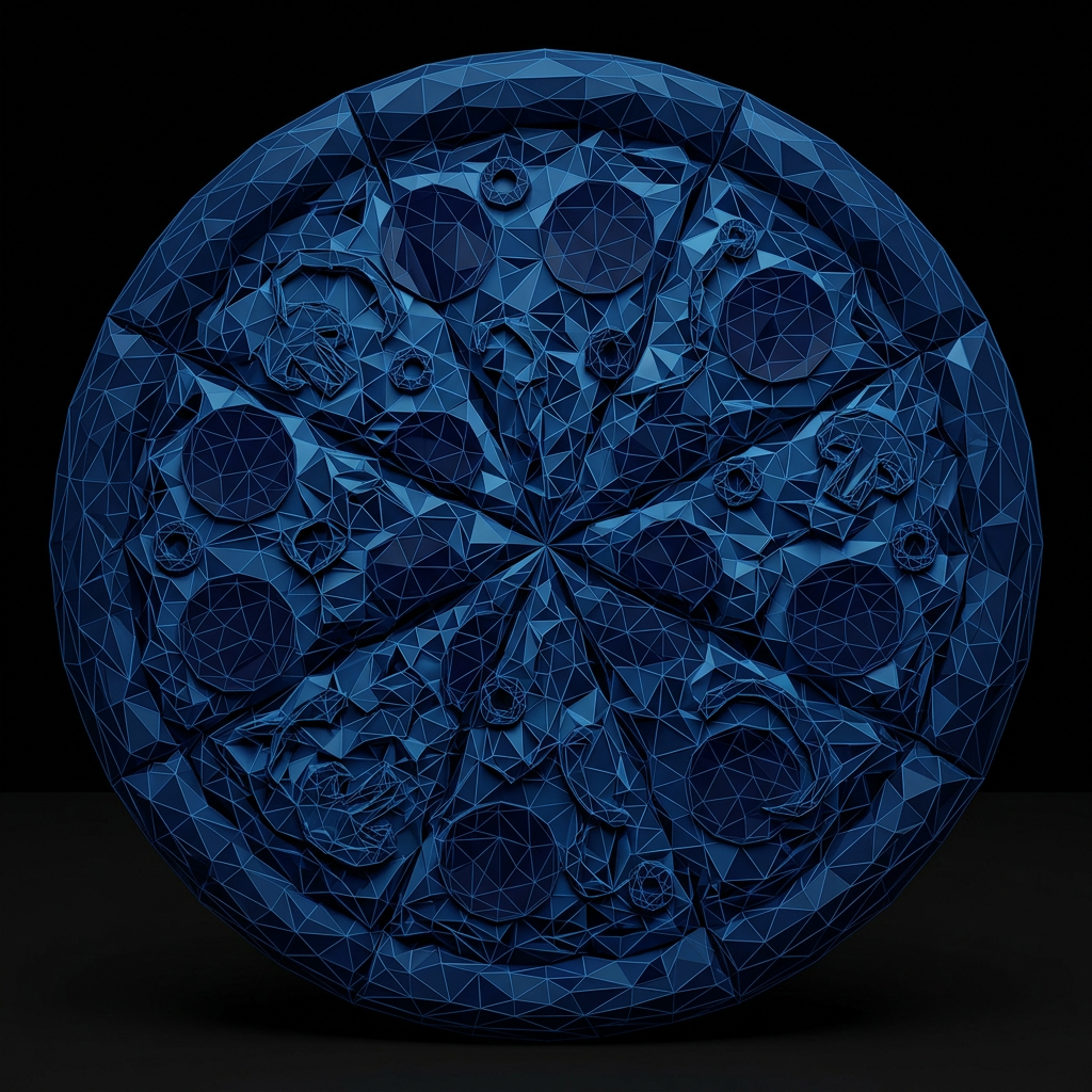 Polygon pizza 3D model